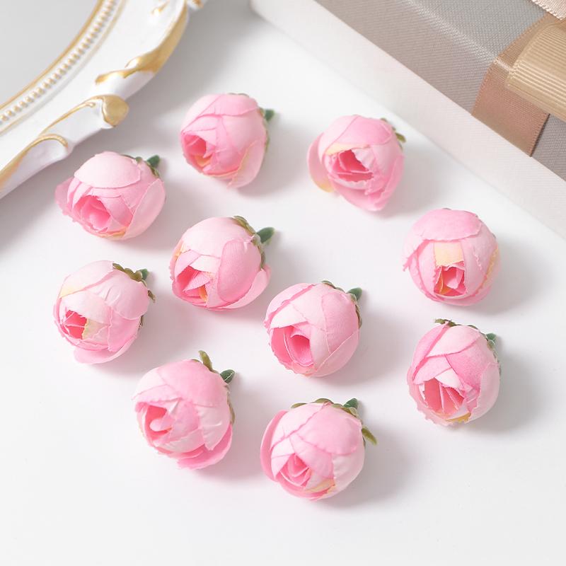 10/20Pcs Rose Artificial Flowers Heads 3CM Fake Flowers for Home Decor Wedding Marriage Decoration DIY Craft Garland Accessories