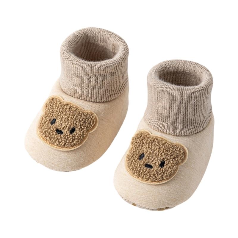 

Pack of 1 Pair Infant Socks Cartoon Pattern Nonslip Fllor Shoes Cotton Warm Shoes for Baby Learning to Walk L