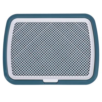 Puppy Potty Training Tray Detachable Washable Mesh Dog Pee Pad Holder Tray for Small Breed Dog Blue