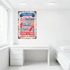 Vintage Beach Pool Metal Tin Sign I Pool Menies Blue Red Banners Sun Flip-Flops Footprints Instructions Decor for Home Bar Cafe