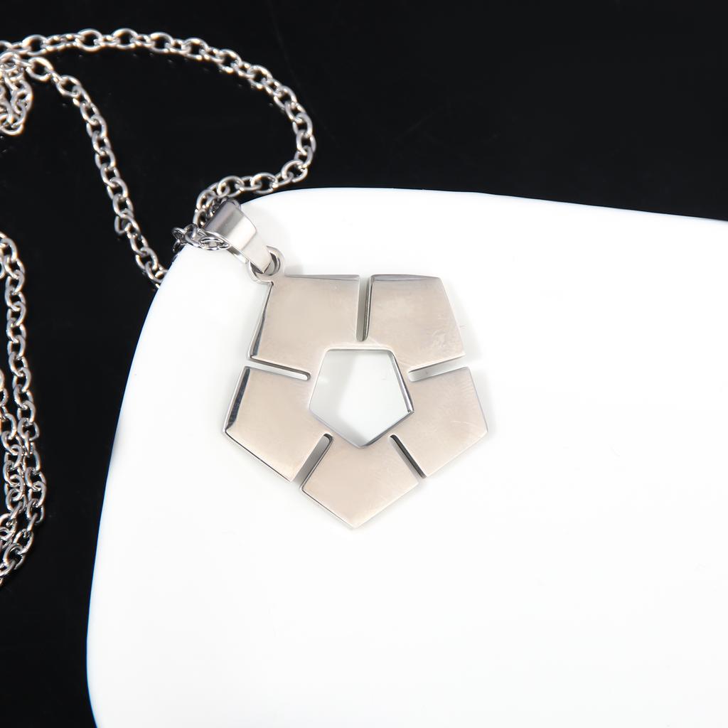 Anime BLUE LOCK Necklace Soccer Sign Stainless Steel Metal Pendant Necklace For Women Men Cosplay Prop Accessories Jewelry Gift