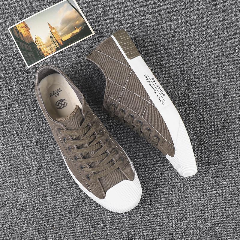 Original Green Men's Canvas Sneakers Fashion Casual Lightweight Espadrilles Men Breathable Lace-up Leisure Men Vulcanize Shoes