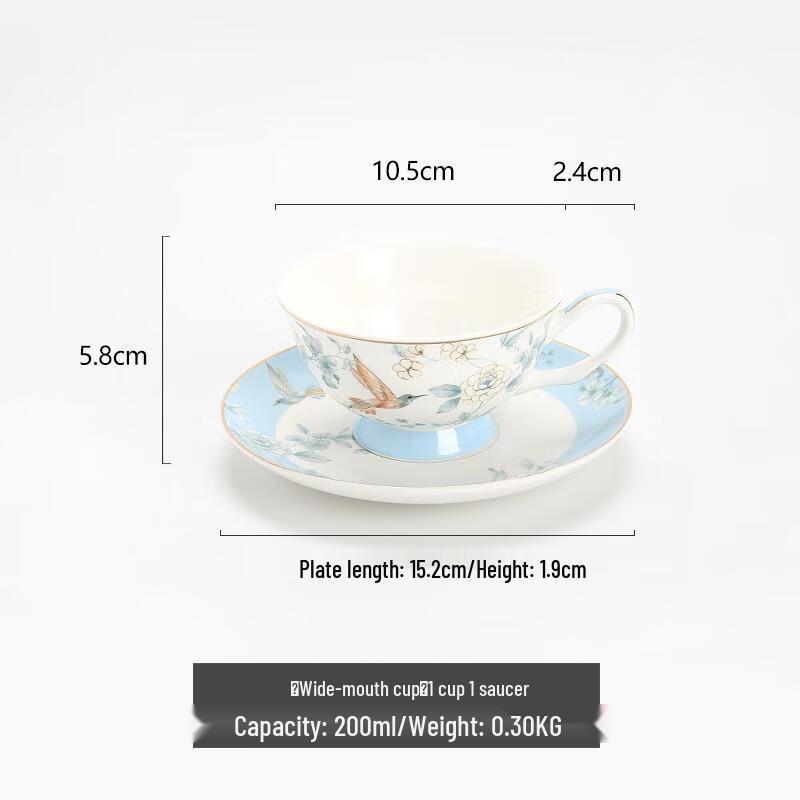 

HANDUNYOU Wide-Mouth Glass Coffee Cup Set