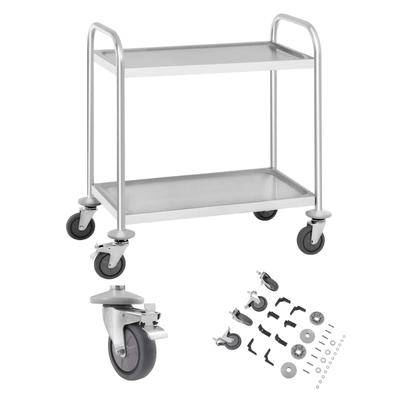 2-shelf Catering Trolley Made of Stainless Steel, Up To 150 Kg