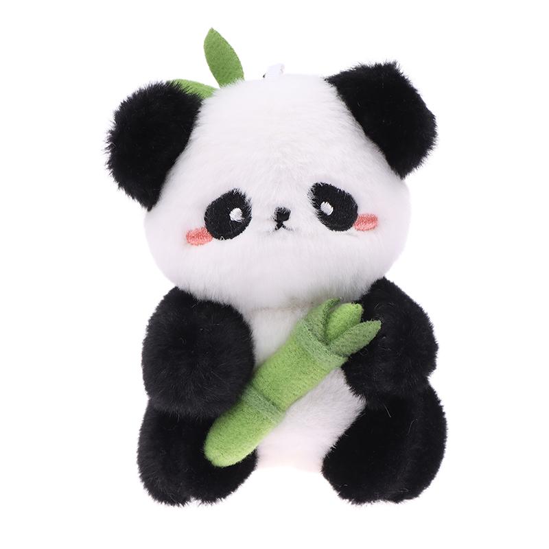 11Cm 2 In 1 Cute Bamboo Tube Panda Plush Kawaii Tearful Panda Stuffed Animal Plushie Super Soft Plush Panda Keychain