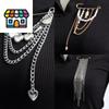 Übertriebene Mehrfachquasten Broschen Kleidung Accessoires Mode Liebesherz Retro Metall Pin Schmuck Accessoires