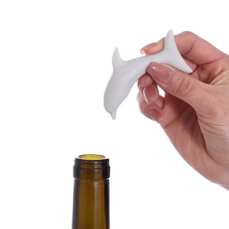 Dolphin Shaped Wine Stopper Multipurpose Champagne Bottle Stopper Bottle Stopper For Father'S Day Birthday Holiday Wedding Men
