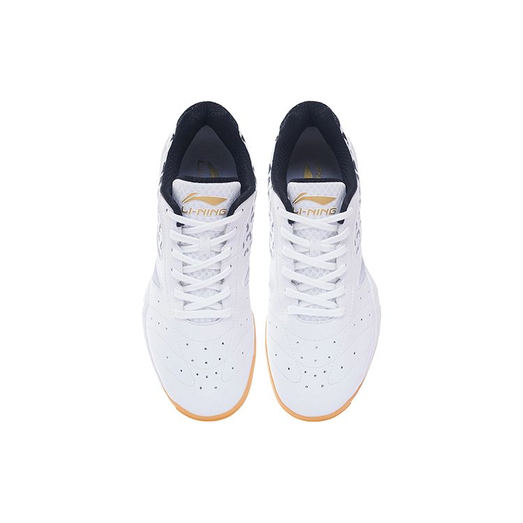 Li Ning Fabric Synthetic Leather Shock Absorbing Non-Slip Wear-Resistant Breathable Low-Top Training Shoes Unisex Sneakers White Black APPS001-1