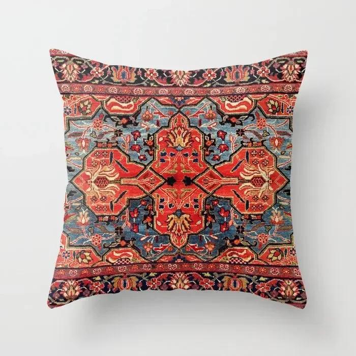 Persian Turkish Carpet Pattern Pillowcase Persian Cushion Case Home Decorative Lumbar Pillow Cover Sofa Car Cushion Cover Decor