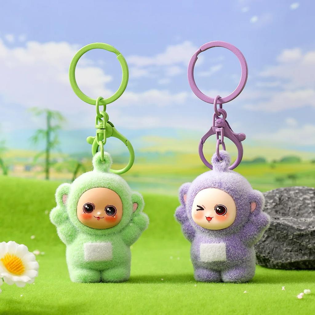 Four Hue Baby Collection Line Animation Design Key Rings Small Pendants Trendy Children's Presents Adorable Figures Couple Schoolbags And Pendants