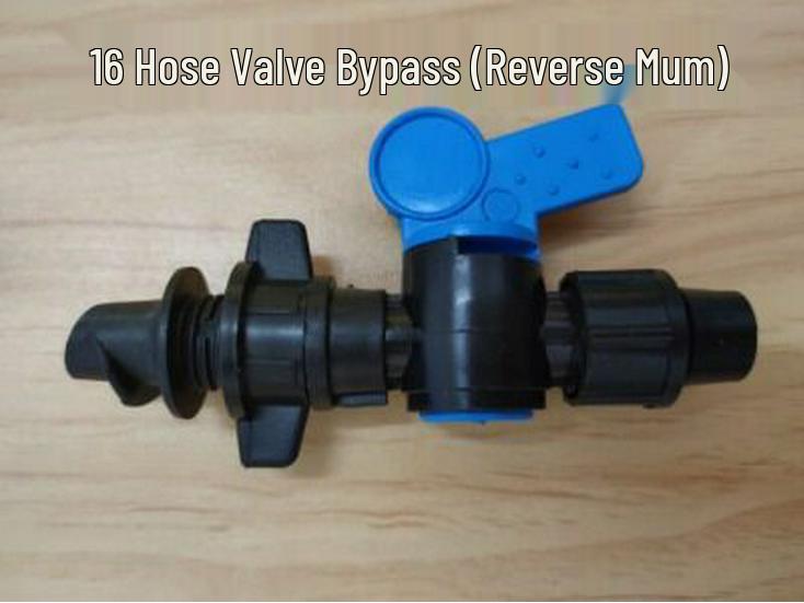 16mm Surface-Mounted Drip Tape Bypass Valve & Tube Switch