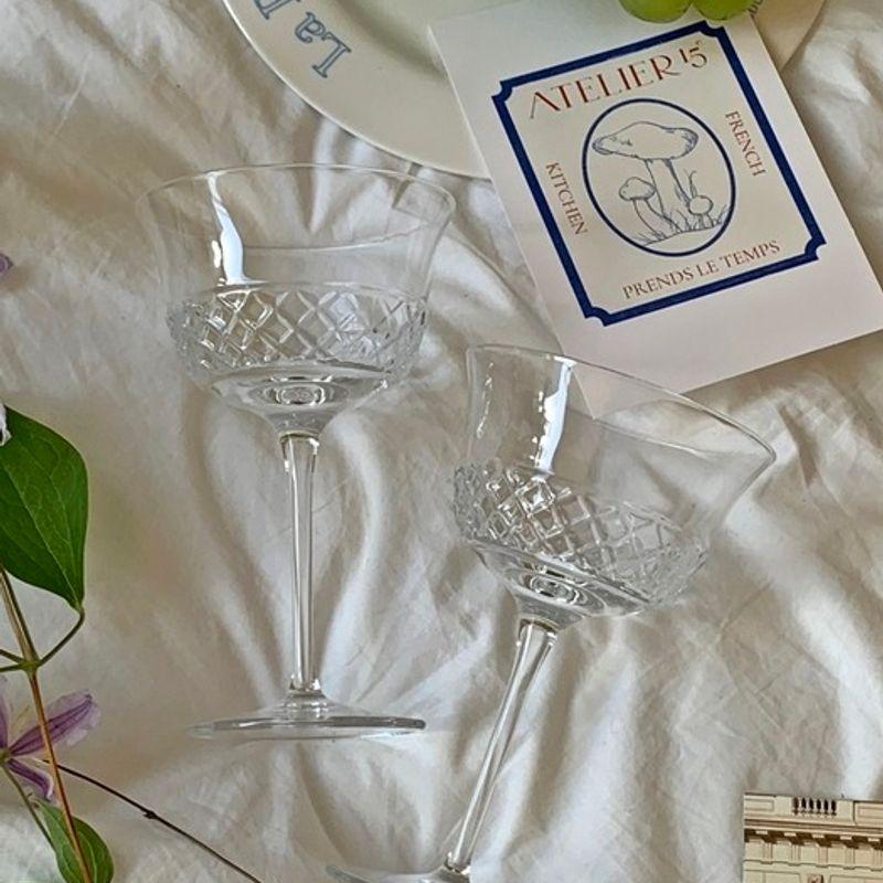 Elegant Table French Fitz Crystal Glass (Wine Glass Cocktail Honeymoon Gift)