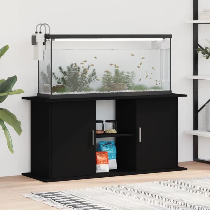 VidaXL Aquarium Stand Black 121x41x58 Cm Engineered Wood 833616