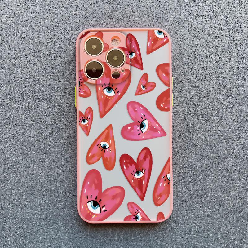 Ogen van Liefde Mode Telefoonhoesje voor IPhone 17 16 Pro Max 15 14 Plus Pro Max 13 Mini 12 11 Pro Max Schokbestendige Beschermhoezen