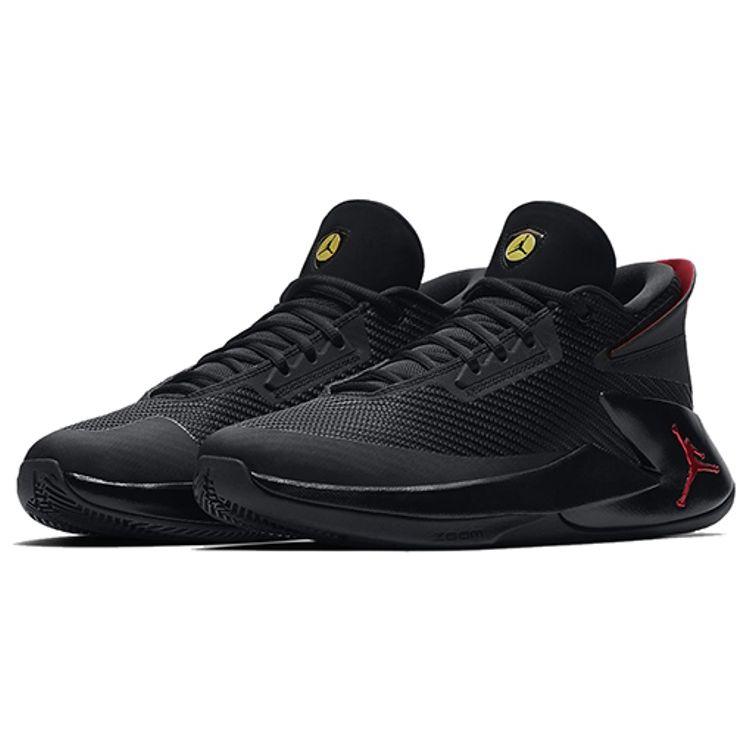 Jordan Fly Lockdown Komfortabel Støtdemping Lett Lav Topp Basketballsko Herre sneaker Svart Rød AO1550-012