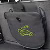 Black Car Hanging Charger and Cable Organizer Bag - Compact Design, Easy Access & Trunk Organization, Secure Zipper Closure