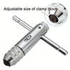 1pc Adjustable Ratchet Tap Wrench, Durable Steel Hand Tool, M3-M8 Sizes, Industrial Grade, for Threading and Deburring [Zixian]