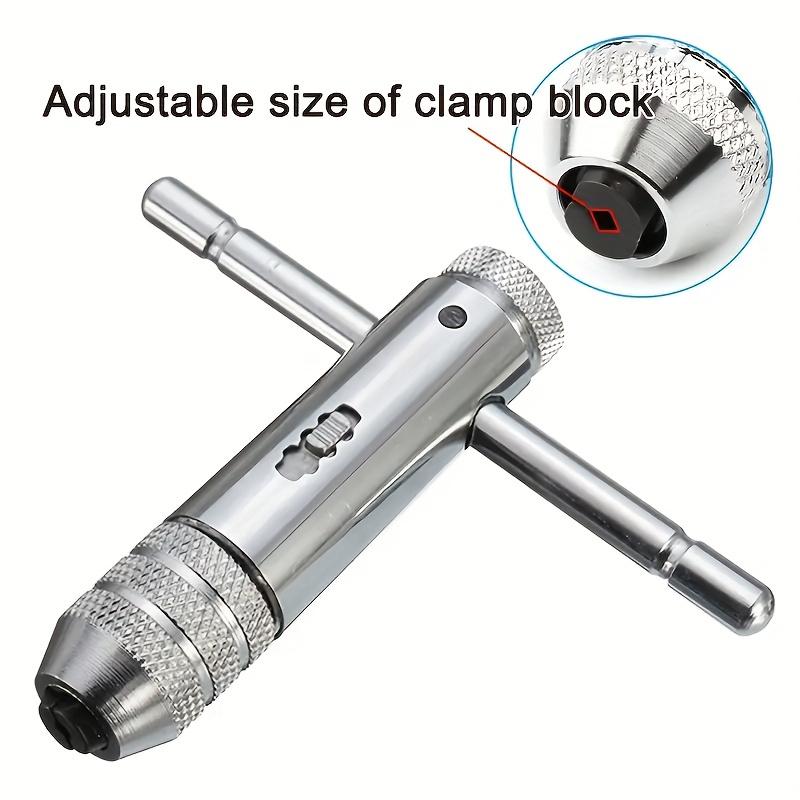 1pc Adjustable Ratchet Tap Wrench, Durable Steel Hand Tool, M3-M8 Sizes, Industrial Grade, for Threading and Deburring [Zixian]