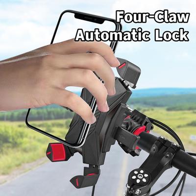 Universal Bike Phone Holder 360° View Bicycle Phone Holder For 4.7-7 Inch Mobile Phone Stand Shockproof Bracket GPS Clip