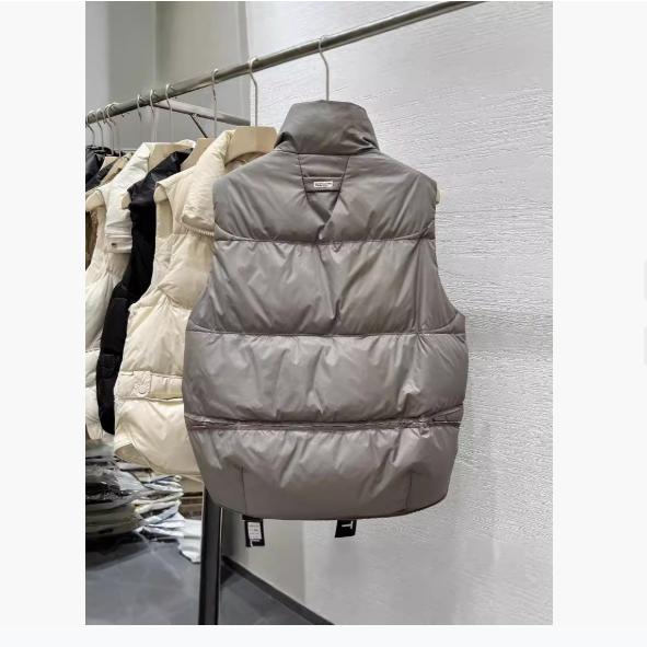 Autumn Stand-up Collar Down Cotton Waistcoat for Small People, All-match Fashion Cotton Waistcoat Waistcoat Jacket Trend
