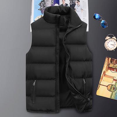 Gilet sans manches pour homme, veste chaude, imperméable, fermeture éclair, automne, col montant, gilet décontracté, vêtements de marque