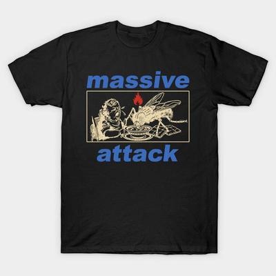 Nova Camiseta Massive Attack Algodão Preto Todos os Tamanhos S 345XL Amigo 8Hrt39