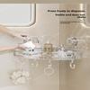 Acrylic Punch-free Bathroom Storage Rack Suction Self Draining Hanging Rack Wall Mounted Toiletries Organizer