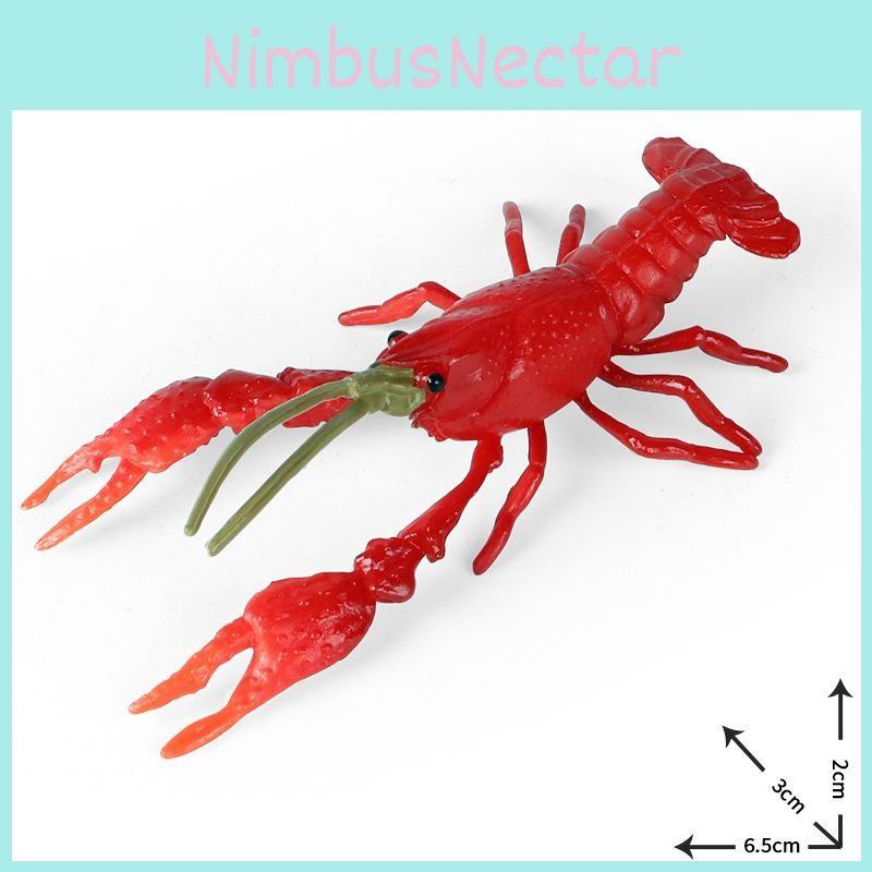 Model Marine Animal Plastic Red Claw Lobster Decor Toy For Kids Learning Gift