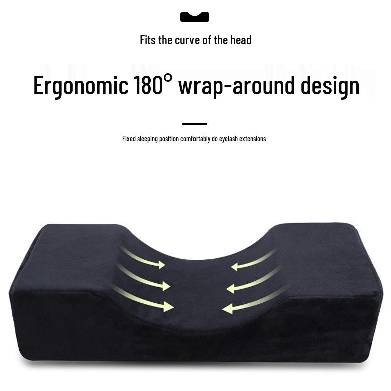 U-Shaped Leather Neck Support Pillow for Eyelash Extensions and Microblading In Beauty Salons.