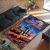 Truck Theme Crystal Velvet Rug Personalized Custom Name Text Soft Floor Mat Home Decor