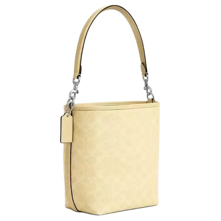 COACH City Bucket Coated Canvas One Shoulder Handbag Small Women's Hay Color CT800-SVMN0
