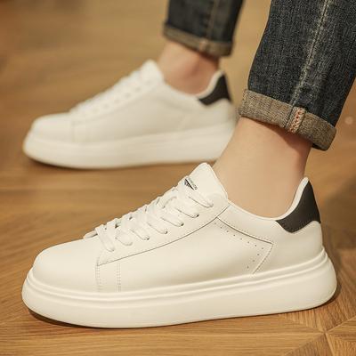Mode LaufenTrendschuhe Herren Schnürschuhe Tenis Masculino Schuhe 2024 Klassische Sommer Freizeit Leder Sneaker Weiche Outdoor Herrenschuhe