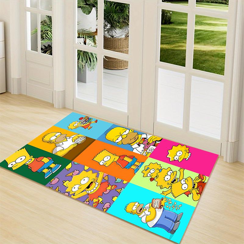 Simpsons Family Portraits Carpet Rug Soft Washable Antislip Home Living Room Sofa Mats Personalized Christmas Rug