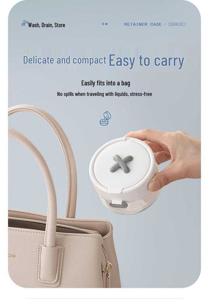 Braces Storage and Remover Box: Portable, Multi-functional with Mirror