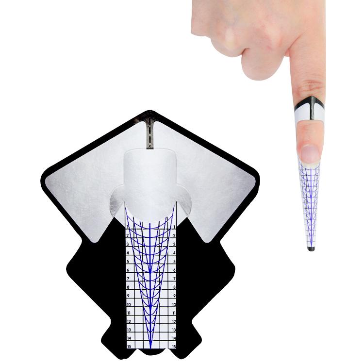 Black Goldfish Nail Form Tip 500pcs 100pcs Extension Gel Form Roll Nail Art Paper Form Long PVC Sticker