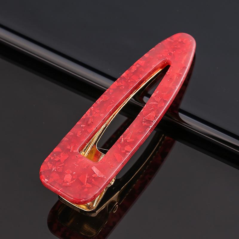 Women’s Geometric Acrylic Hairpin Set - Marble Design Hair Accessories