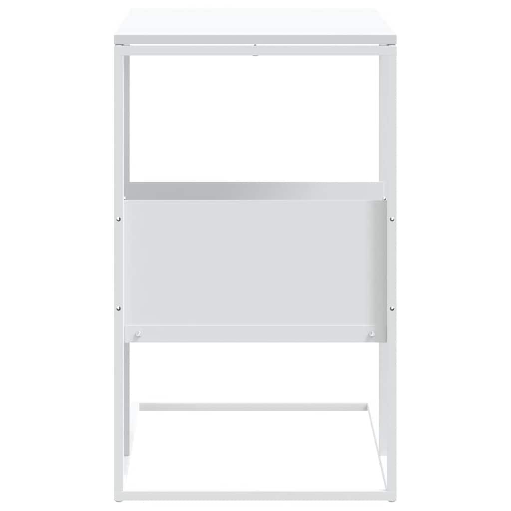 Vidaxl Side Table, White, 55X36X59.5 Cm, Wood-Based Material