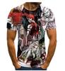 Ghost Annihilation Blade 3D Printed T-Shirt Men's and Women's Summer Fashion Casual Short Sleeve Neutral Harajuku Street Trend Super