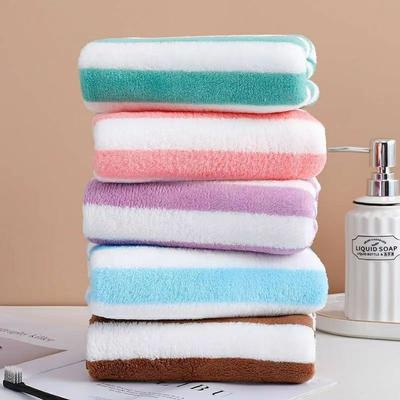 [5 pachete de bucăți individuale 30 * 60cm] Prosoapele din fleece coral de înaltă densitate sunt moi și absorb apa fără a lăsa scame