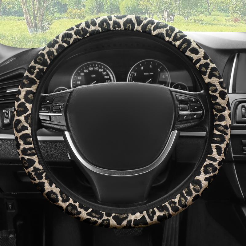 Elastic Stretch Steering Wheel Cover Without Inner Ring Fits 14.5-15in Steering Wheels, Breathable Linen,  Odorless, Easy Carry