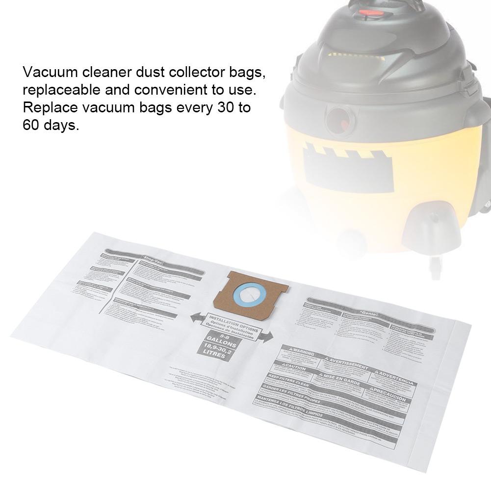 3pcs Vacuum Cleaner Dust Collector Bag Replacement Accessory Fit for Shop Vac 90661 906 61