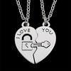 BLUELANS NECKLACE Wonderful Lock Key Pendant Necklace Love You Lovers I Heart Couple Jewelry Sweet Women Present