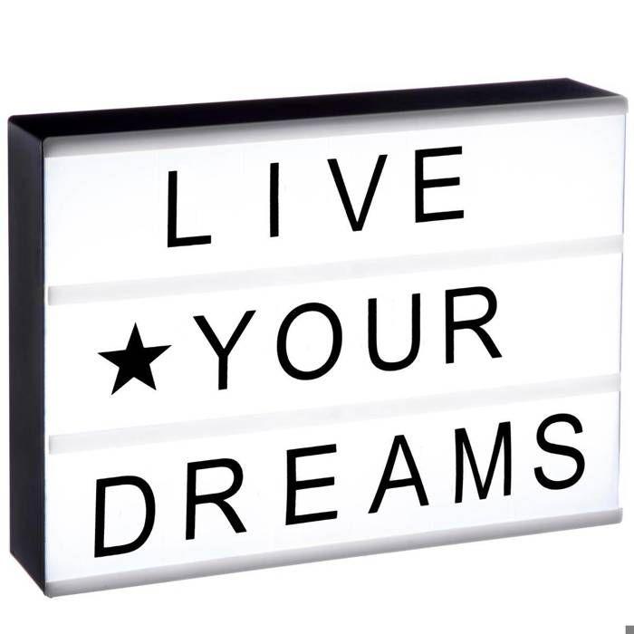 Boîte lumineuse à message Kira 30x22cm - Atmosphera createur d'interieur