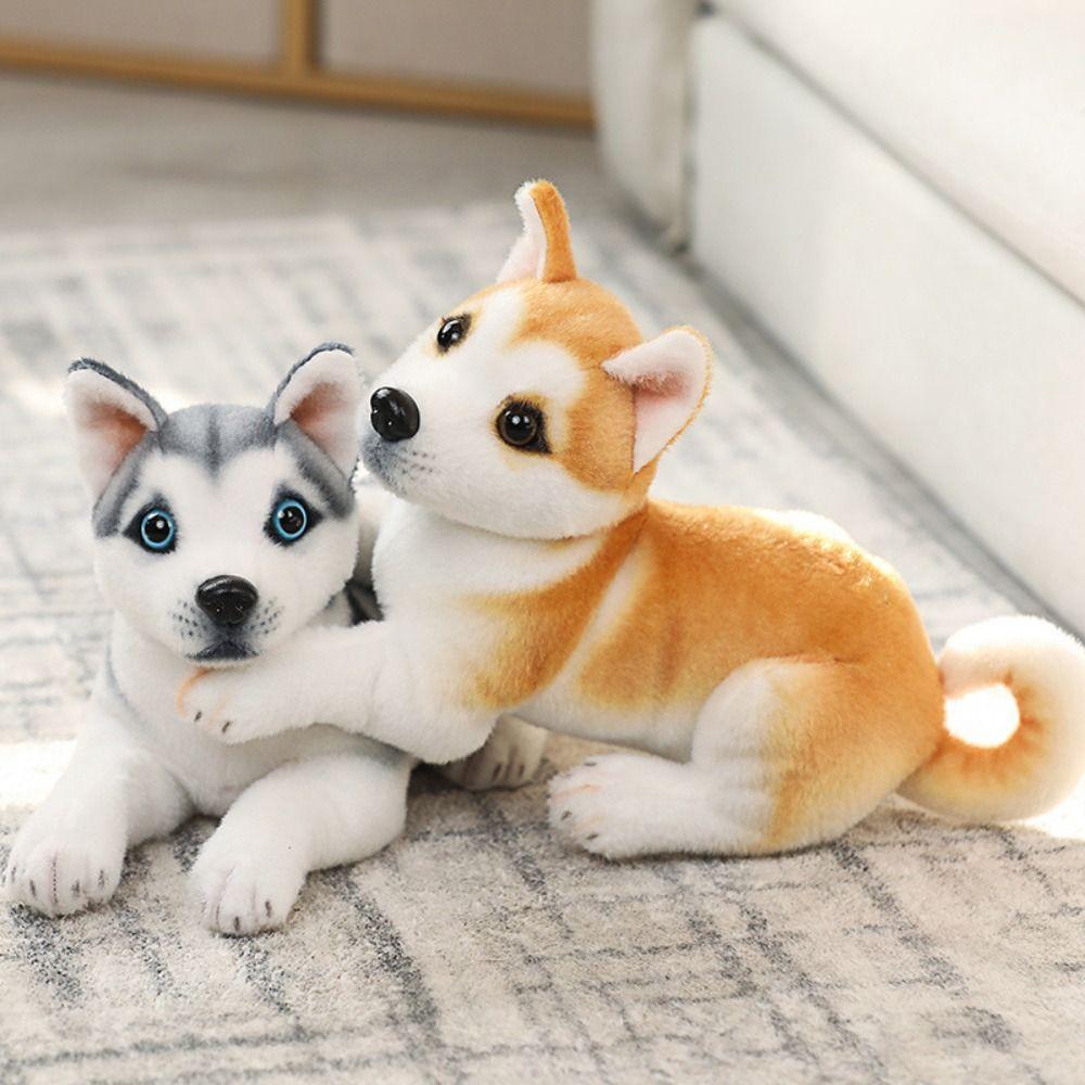 Soft Akita Dog Plush Toy Husky Stuffed Animal Toy Cute Puppy Doll  Home Decor