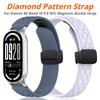 Pulseira Magnética de Silicone Para Miband 10/9/8 Pulseira Esportiva Para Xiaomi Smart Band 8/9/10 Smartwatch NFC Pulseira de Reposição com Fivela para Mulheres
