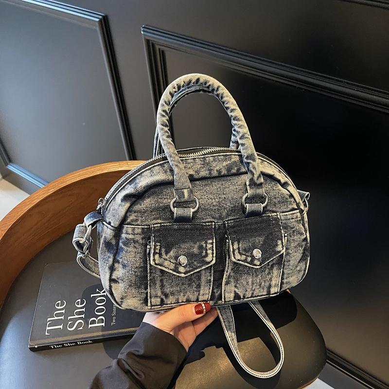 Women's Denim Shoulder Bag Large Capacity Small Square Bag