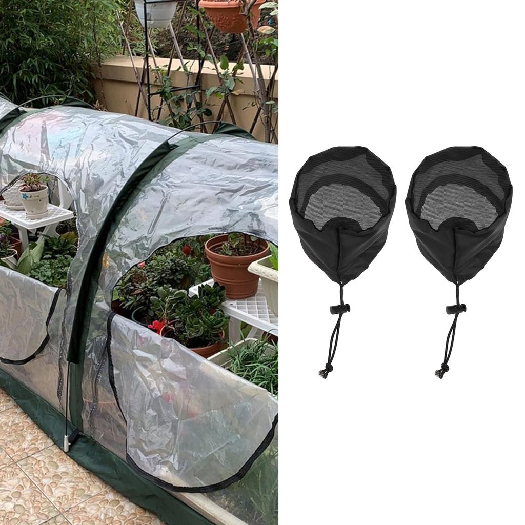 2PCS Duct Filter Vent Cover Waterproof Drawstring Design Plant Grow Tent Vent Mesh Cover