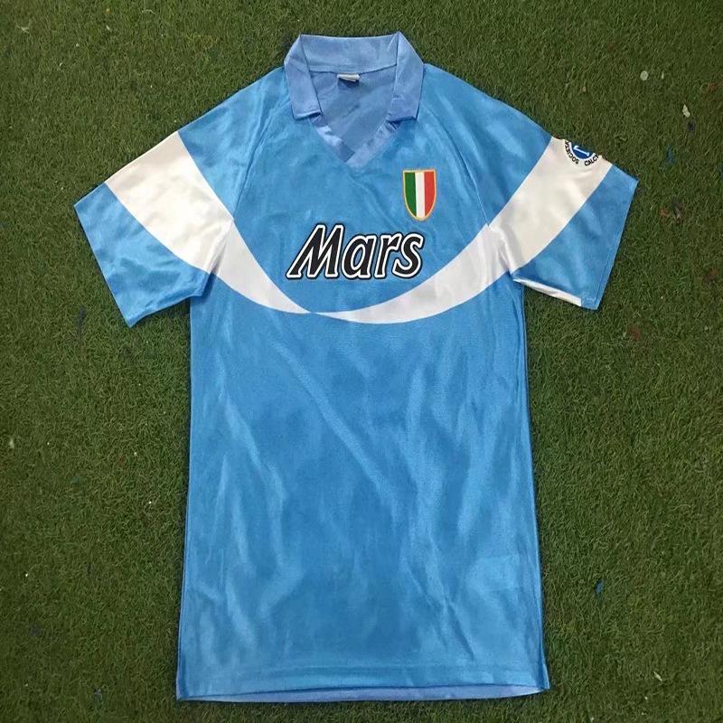 Tricou Napoli 1988-89 versiune retro Nr. 10 Maradona 90-91 tricou clasic de fotbal cu mânecă scurtă
