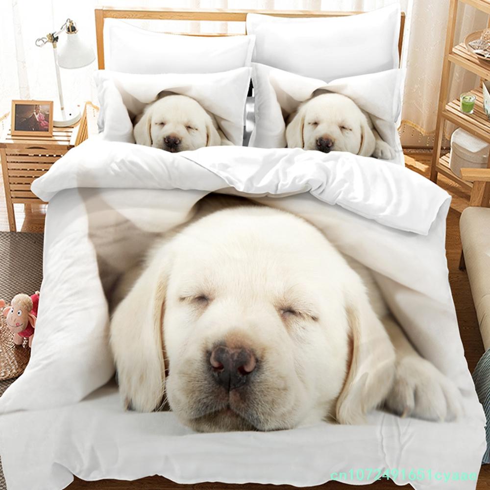 2014 Cute Dog Bedding Set Single Twin Full Queen King Size Pet Dog Bed Set Teenager Bedroom Duvetcover Sets 3D Print 037