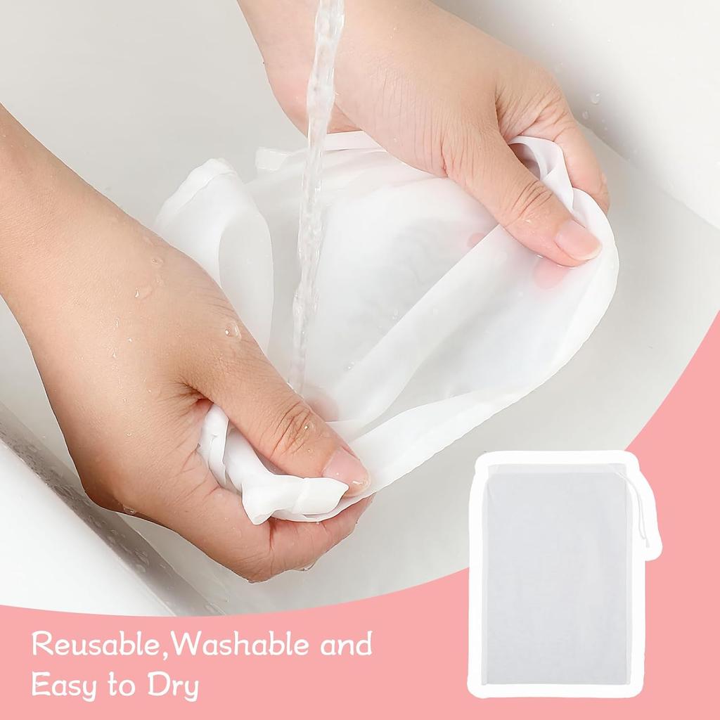 1/2 Piezas Bolsas Reutilizables para Leche de Nueces Coladores Bolsa de Tela de Queso de Nylon Sin Blanquear Filtro Fino de Malla para Queso Yogurt Alimentos Colador de Cocina